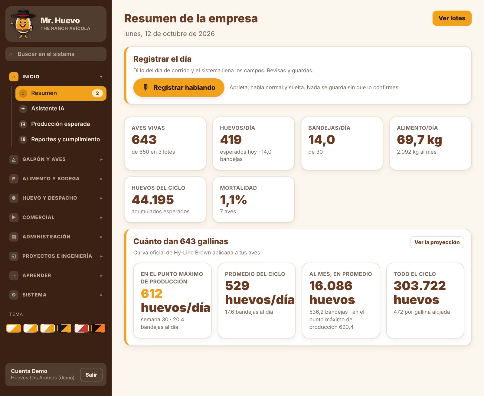 Registrar el día hablando: el sistema escucha y llena los campos